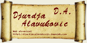 Đurđa Alavuković vizit kartica